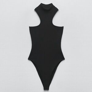 NWT Zara Ribbed Halter Bodysuit